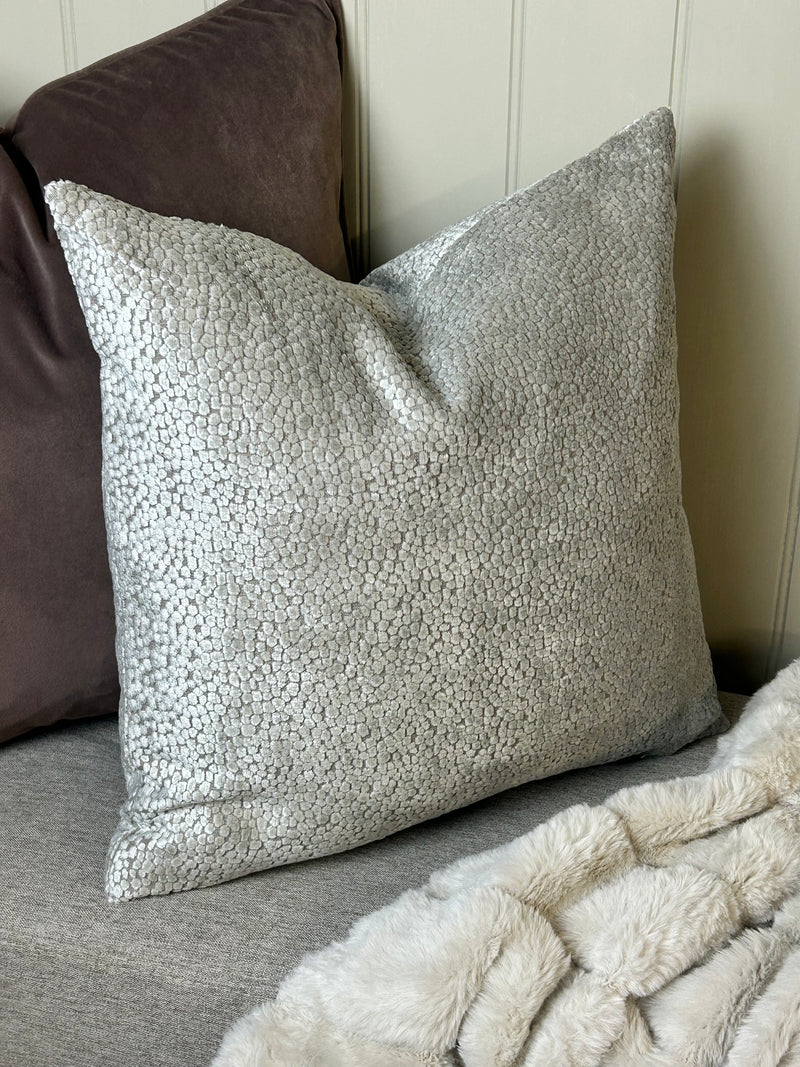 Taupe champagne textured Bingham cushion 45cm
