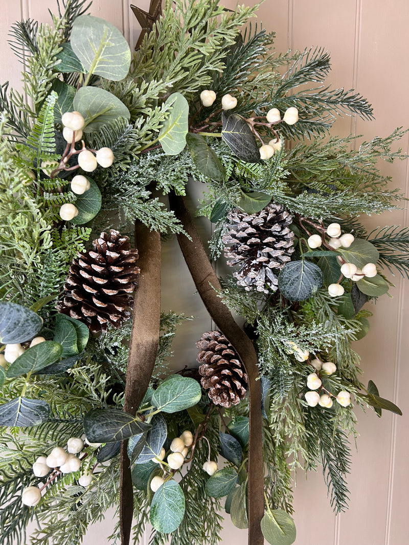 Woodland forest foliage wreath 65cm