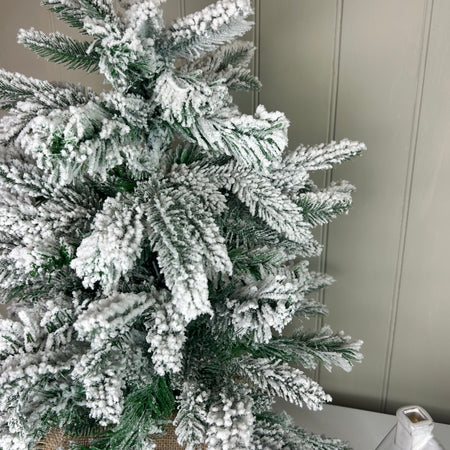 Snowy tree with jute hessian base 60cm