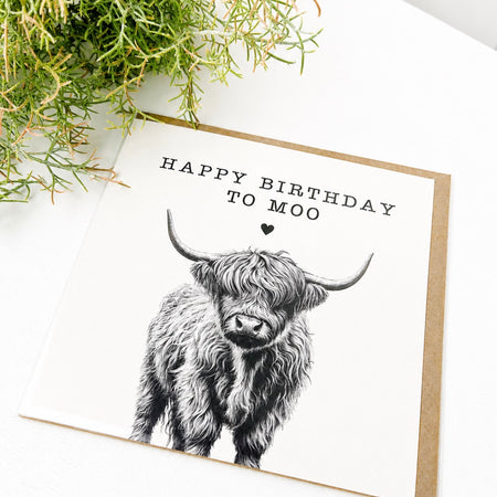 ‘Happy Birthday to Moo’ Birthday Card