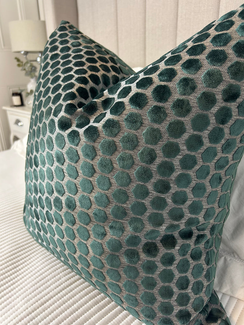 Pine dark Green Jorvik luxury cushion 43x43cm & 56x56cm