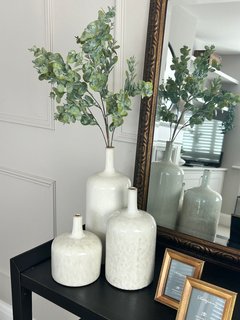 Gold bronze patterned chunky mirror 61x76cm
