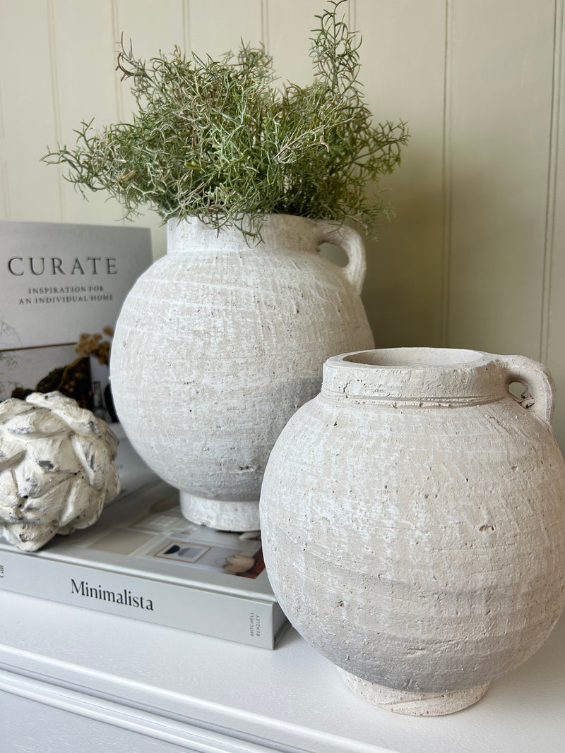 Bronze Pewter Ribbed Ceramic Planter