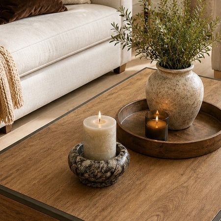Solid Marble candle holder