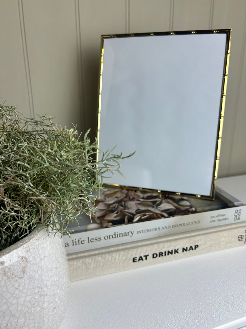 Bamboo Effect Gold Photo Frame 5x7