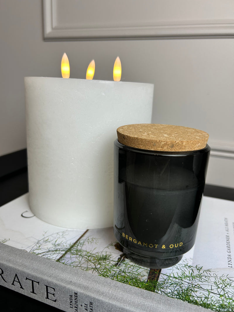 Smoked Glass Bergamot & Oud Candle