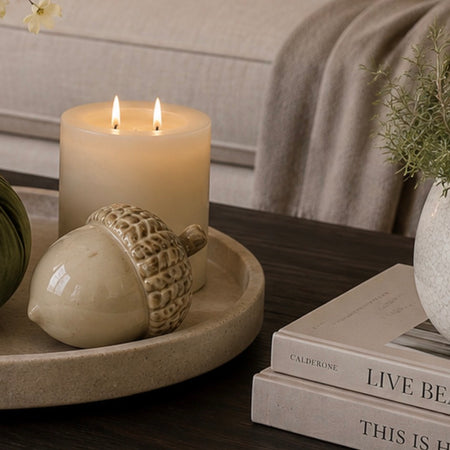 Ceramic acorn decoration 12cm