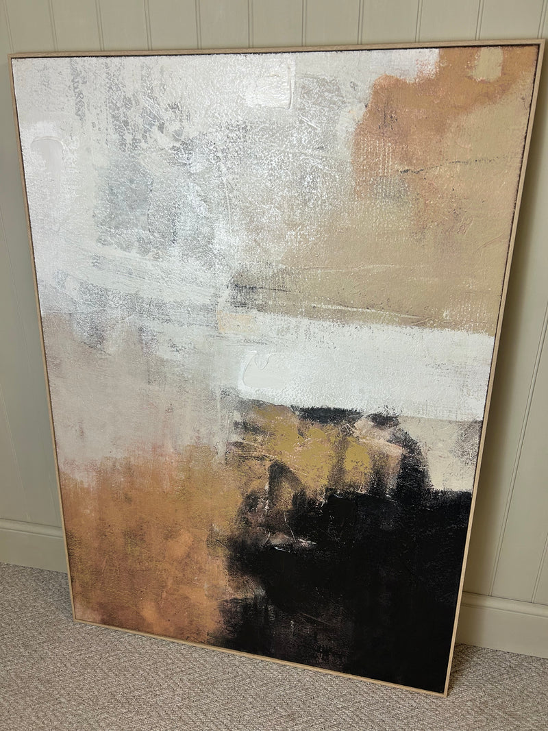 Textured Pallet of Rich Tones Large framed Canvas