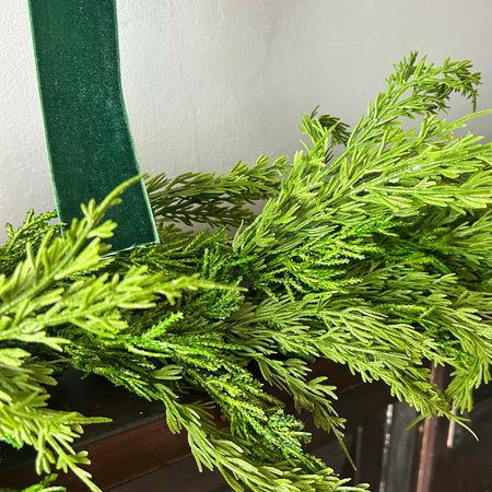 Real touch cedar full realistic pine garland long 200cm