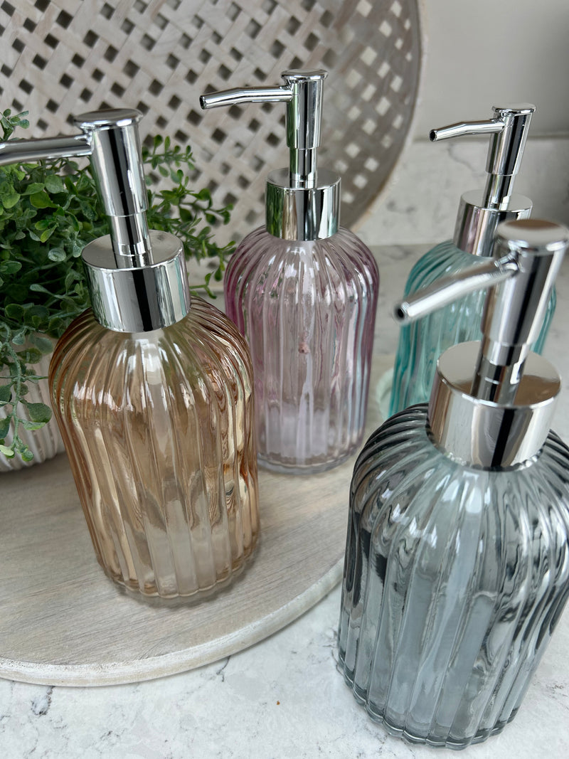Glass soap dispenser 4 colours