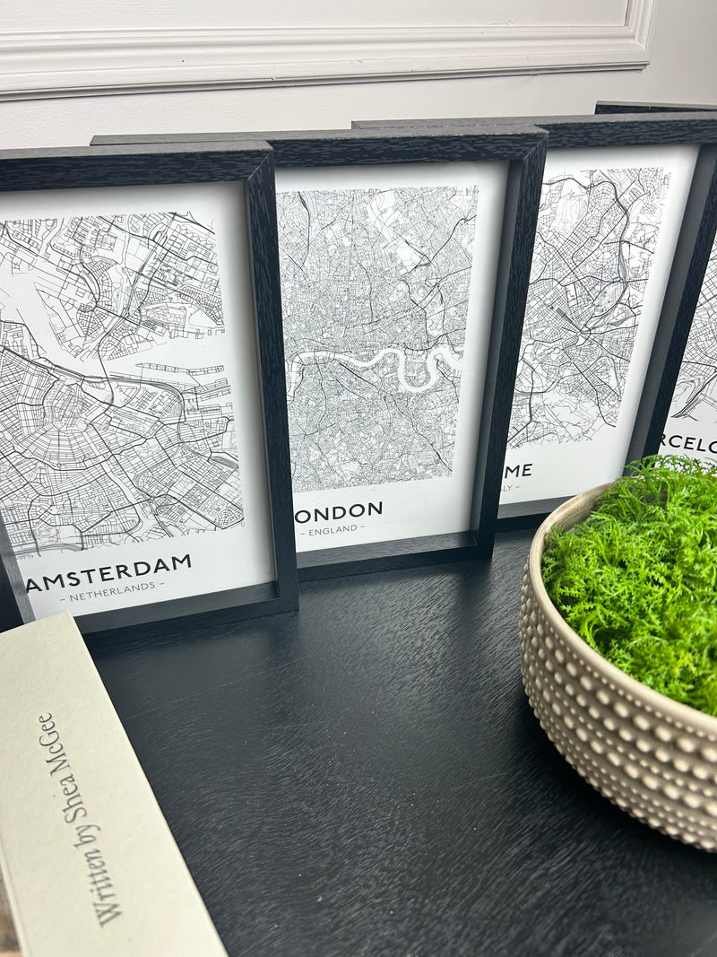 City Map Frame City Map frames prints pictures 20x25cm – Abode