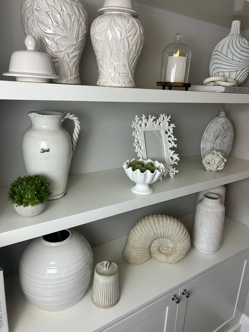 Cute white ruffle bowl dish