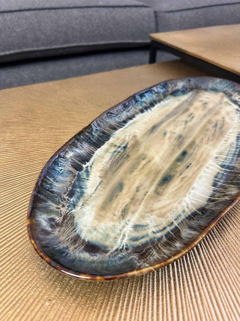 Ocean Glaze Oval Plate dish