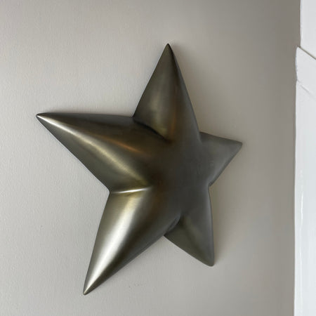 Medium brass pewter Wall Hung Star