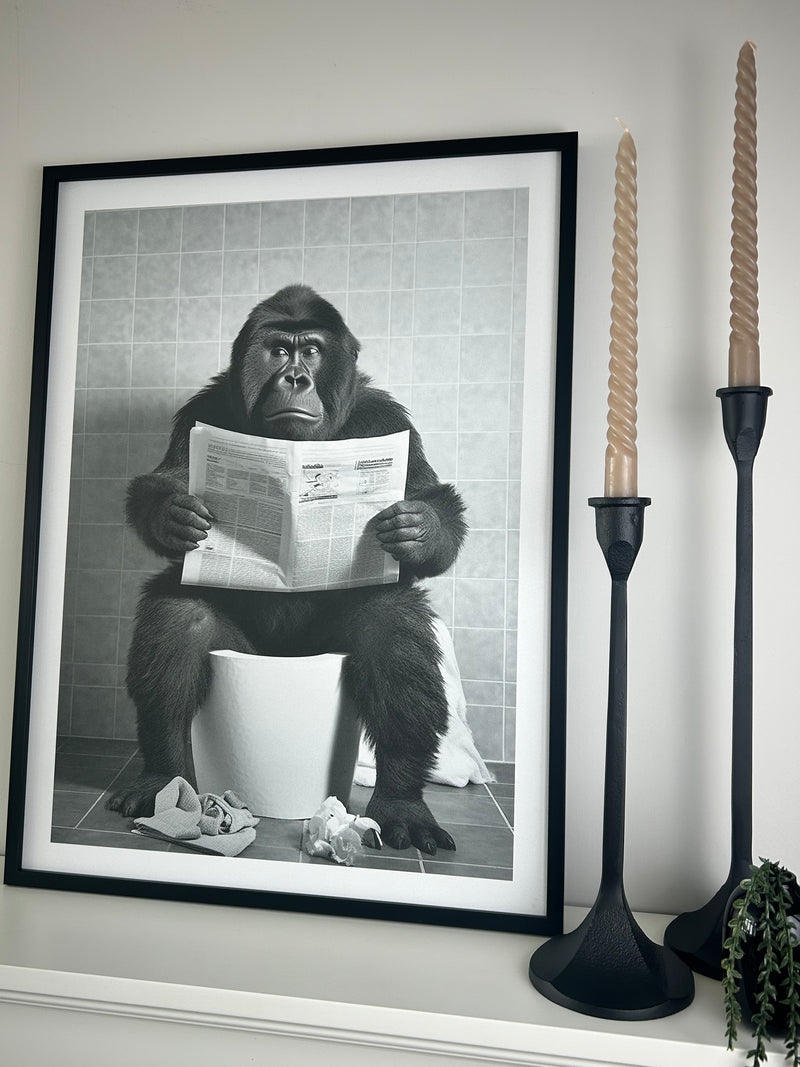 Large Bathroom Black Framed Animal Prints 60cm 3 styles