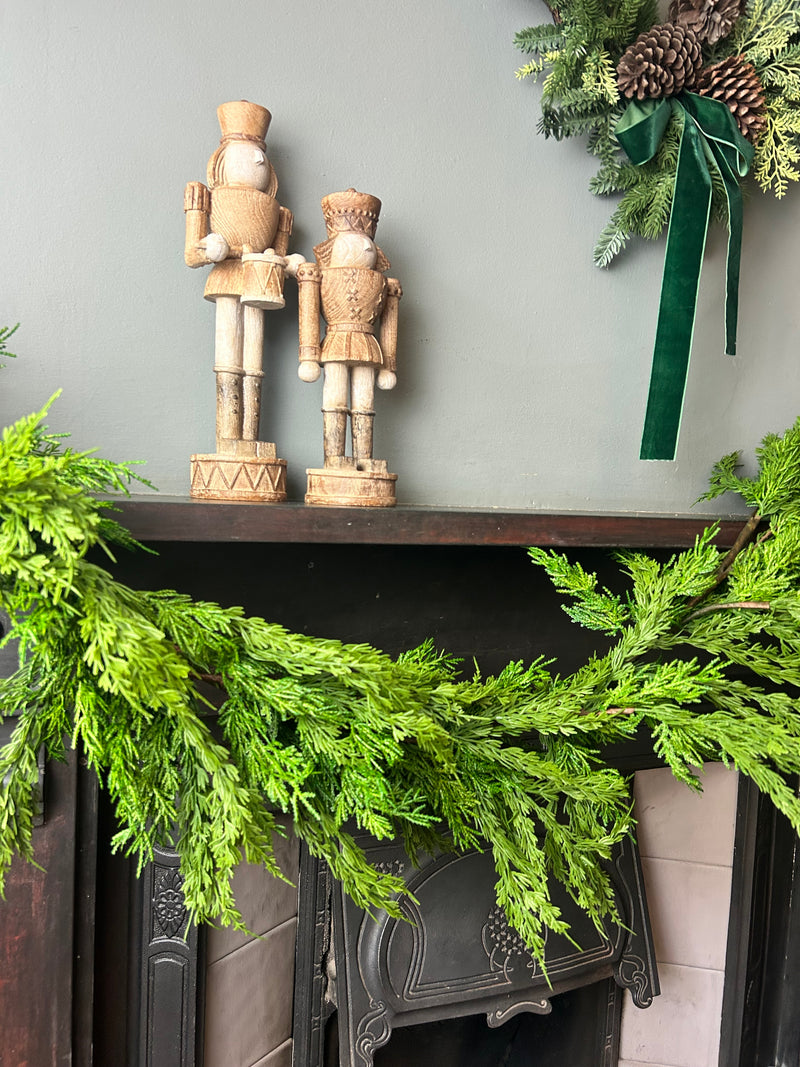 Real touch cedar full realistic pine garland long 200cm