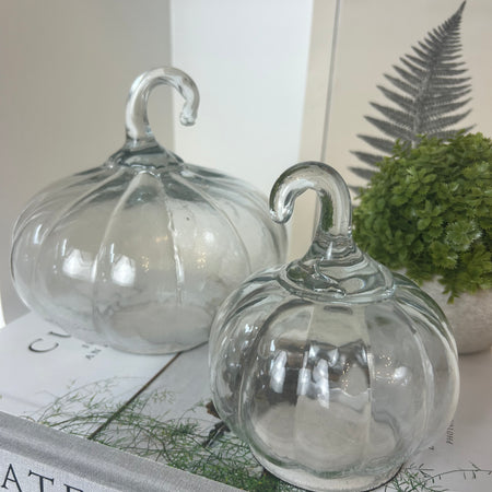 Glass pumpkin 2 sizes