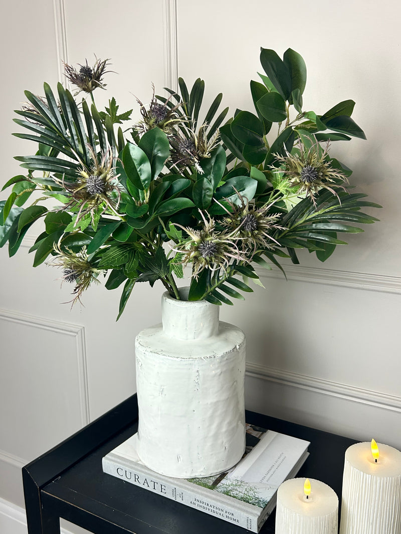 Store seconds Green purple thistle fern tropical arrangement