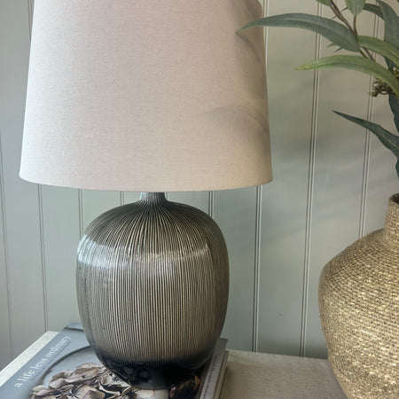 Black brown Textured Ceramic Table Lamp