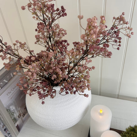 Pink blush linum ball stem 68cm