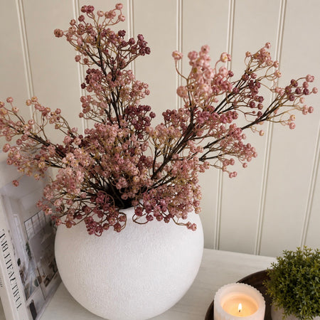 Pink blush linum ball stem 68cm