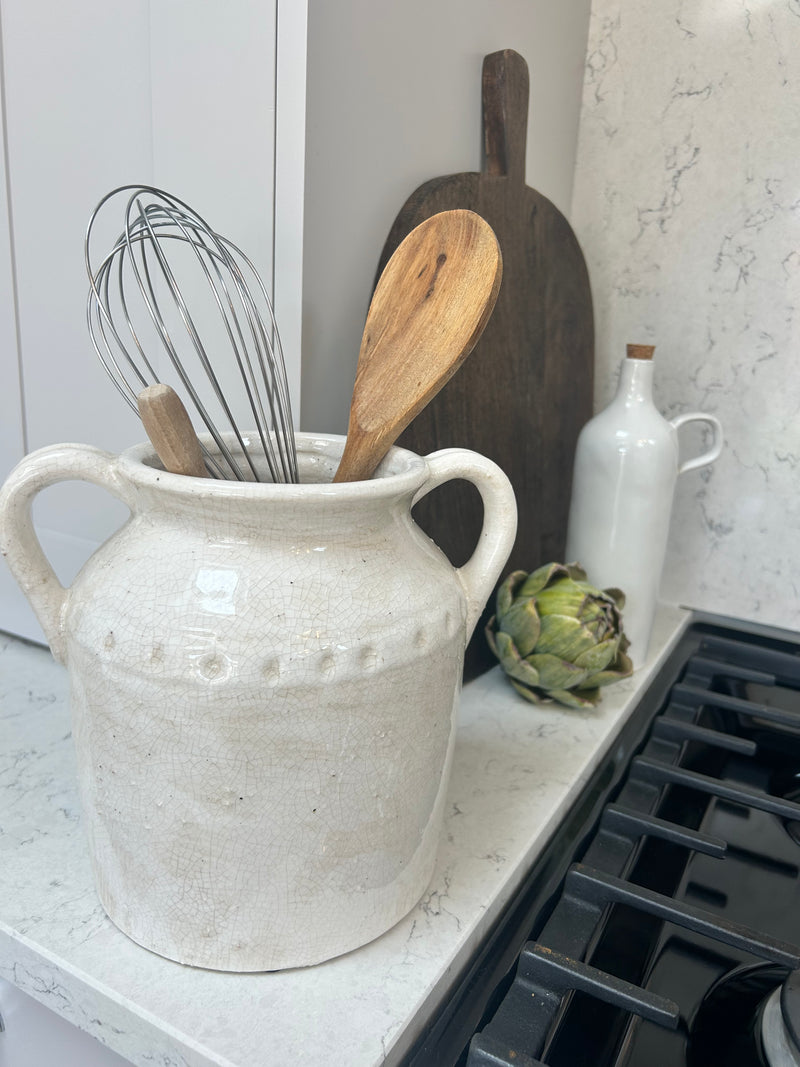 Urn Style Double Handled Vase jar utensils