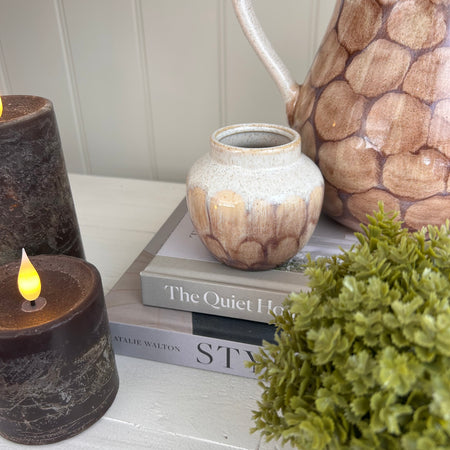 Brown Reactive Glaze Bud Vase