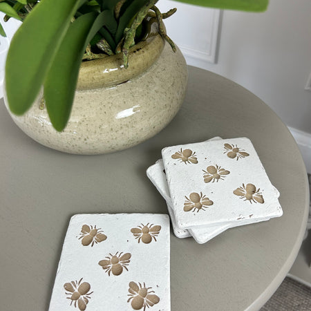 Set of 4 Bee Imprint Coaster