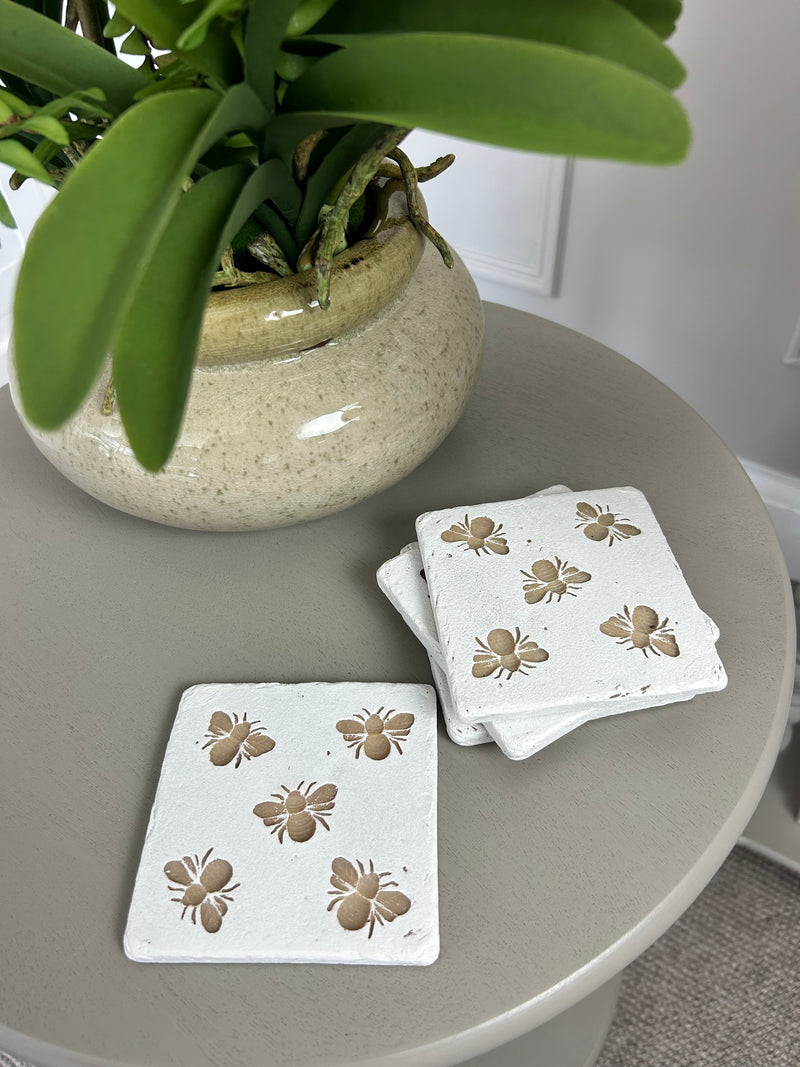 Set of 4 Bee Imprint Coaster
