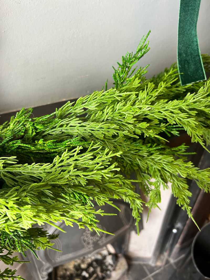 Real touch cedar full realistic pine garland long 200cm