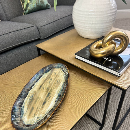Ocean Glaze Oval Plate dish