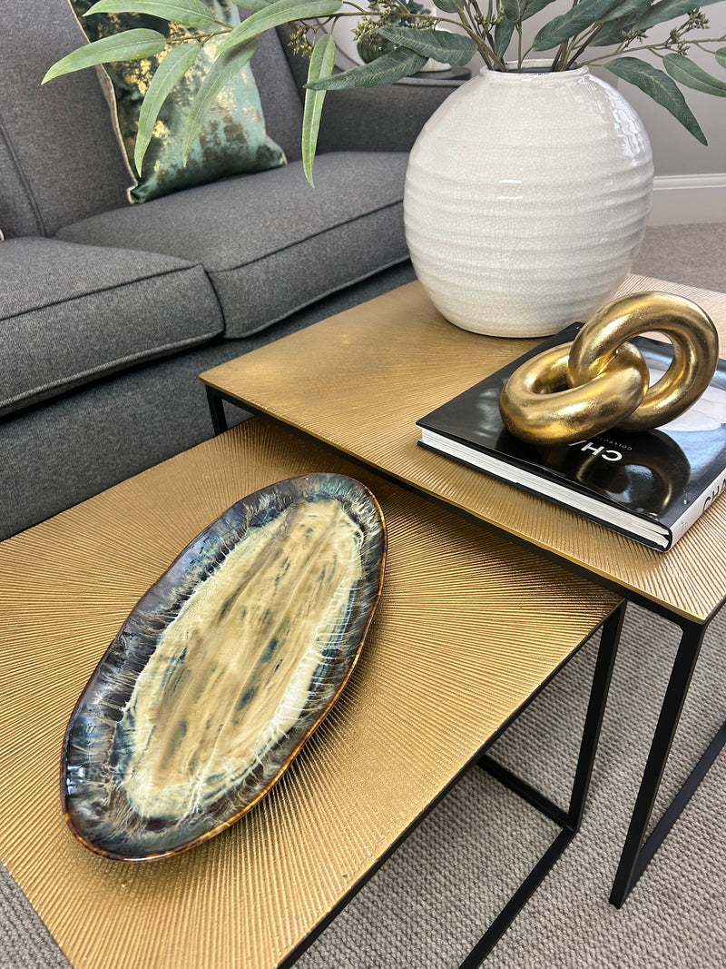 Ocean Glaze Oval Plate dish