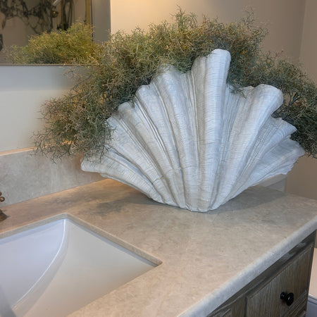 Large Clam Shell Fan Shaped Vase 55cm