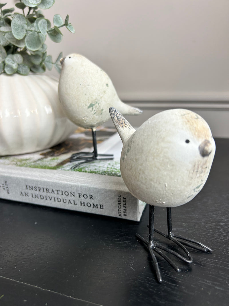 Mixed Style Standing Birds With Metal Legs