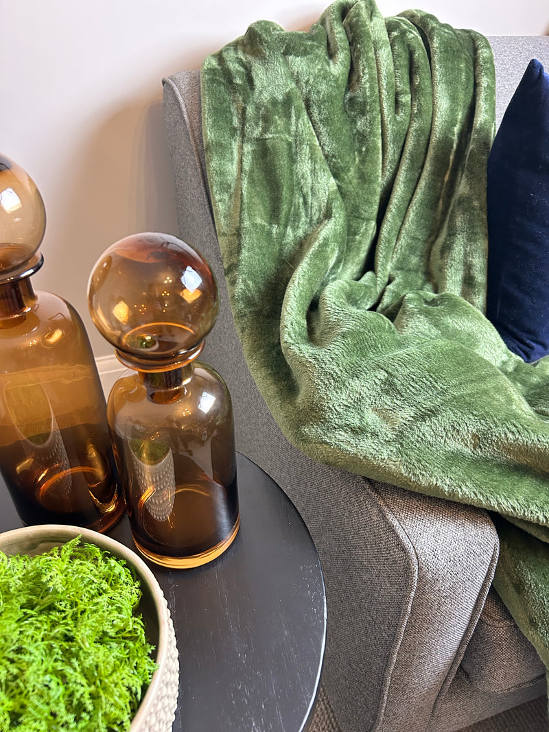 Amber glass ball top bottle