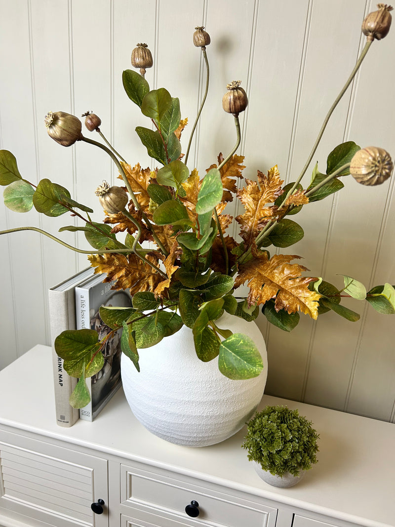 Brown poppy leaf stem 85cm