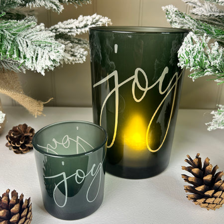 Green joy candle small, 2 sizes