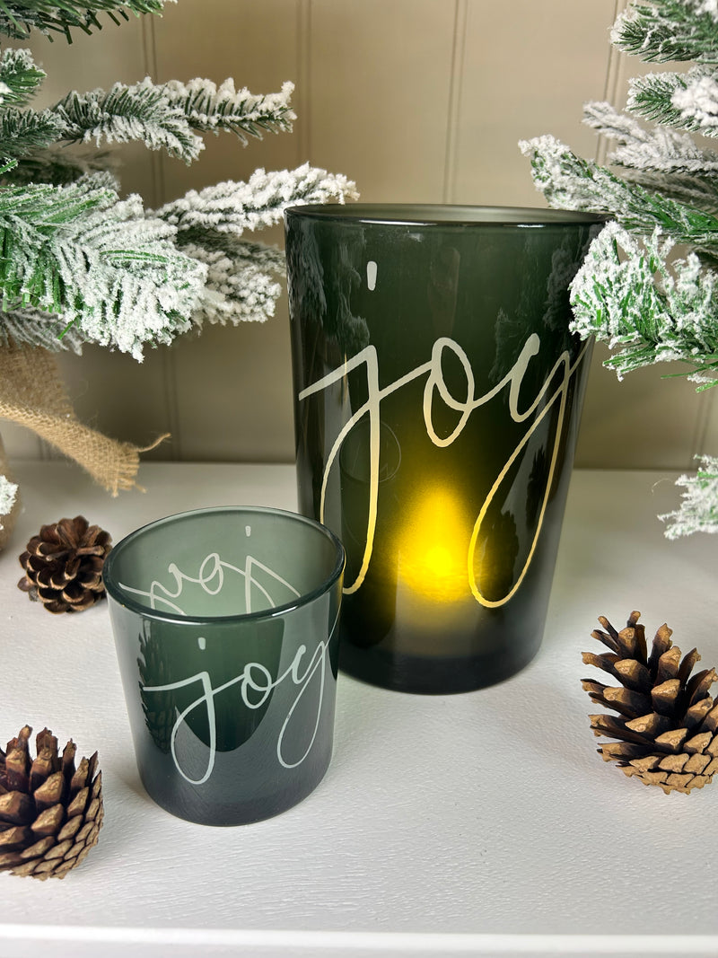 Green joy candle small, 2 sizes