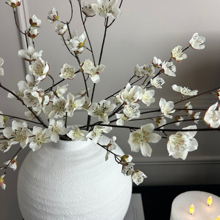 Cream Japanese silk cherry blossom 68cm