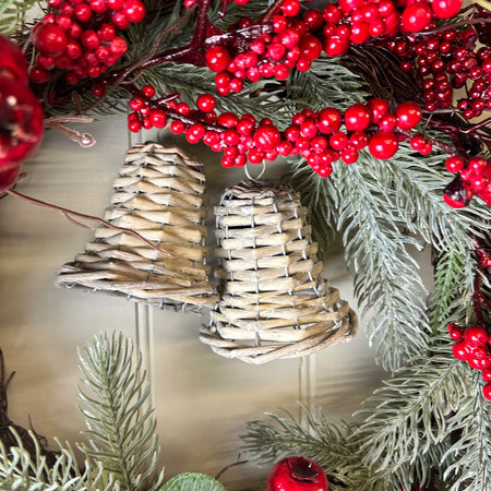 Wicker bell hanging