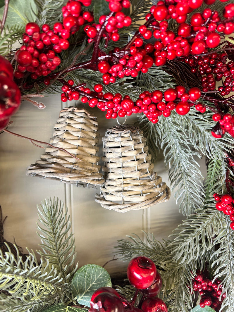 Wicker bell hanging