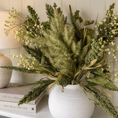 Green Feathered pampas astilbe stem 85cm
