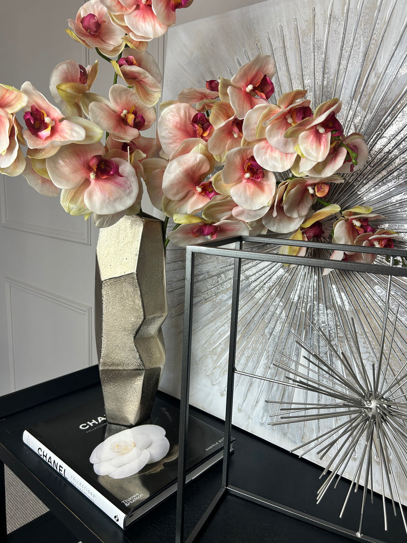 Set of 3 stems real feel pink orchids 106cm