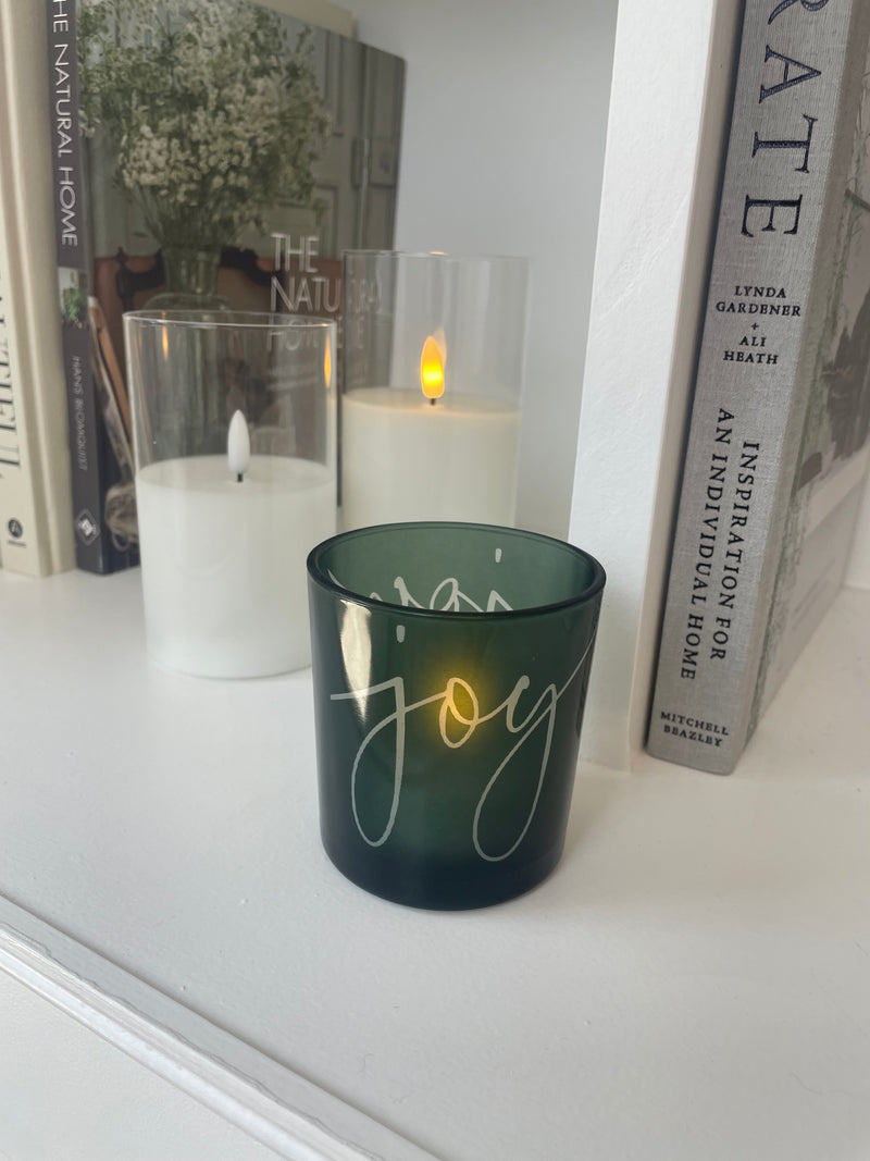 Green joy candle small, 2 sizes