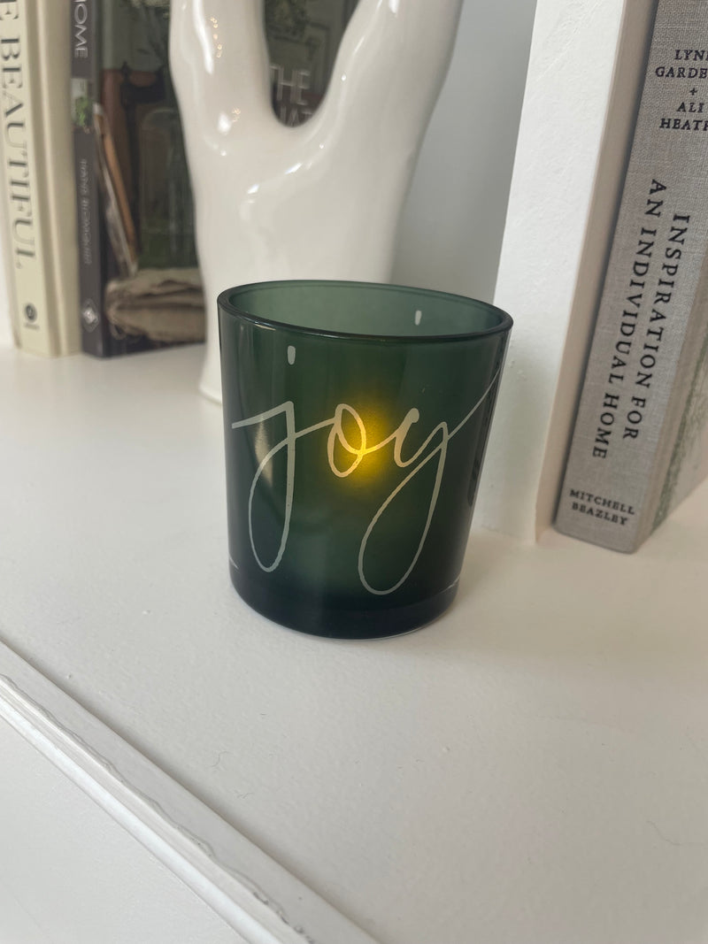 Green joy candle small, 2 sizes