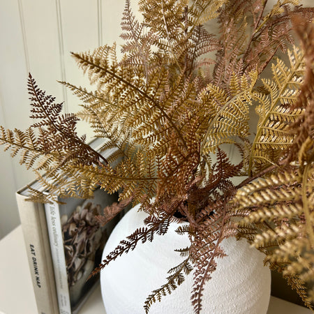 Auburn bracken fern stem bunch spray 90cm