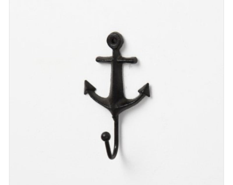 Black metal anchor hook