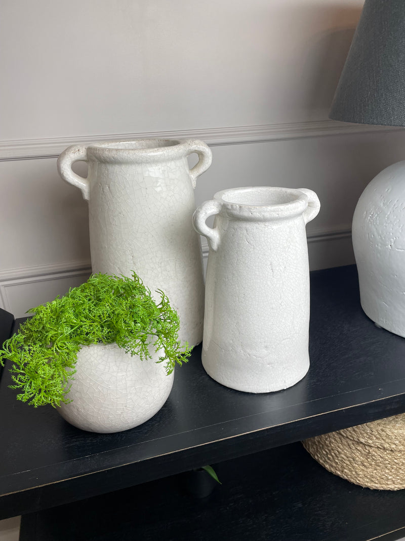 Ravello crackle glaze vase jar medium