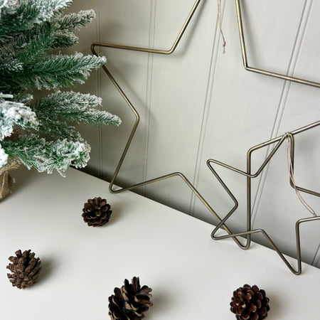 Brass bronze gold metal star 3 sizes