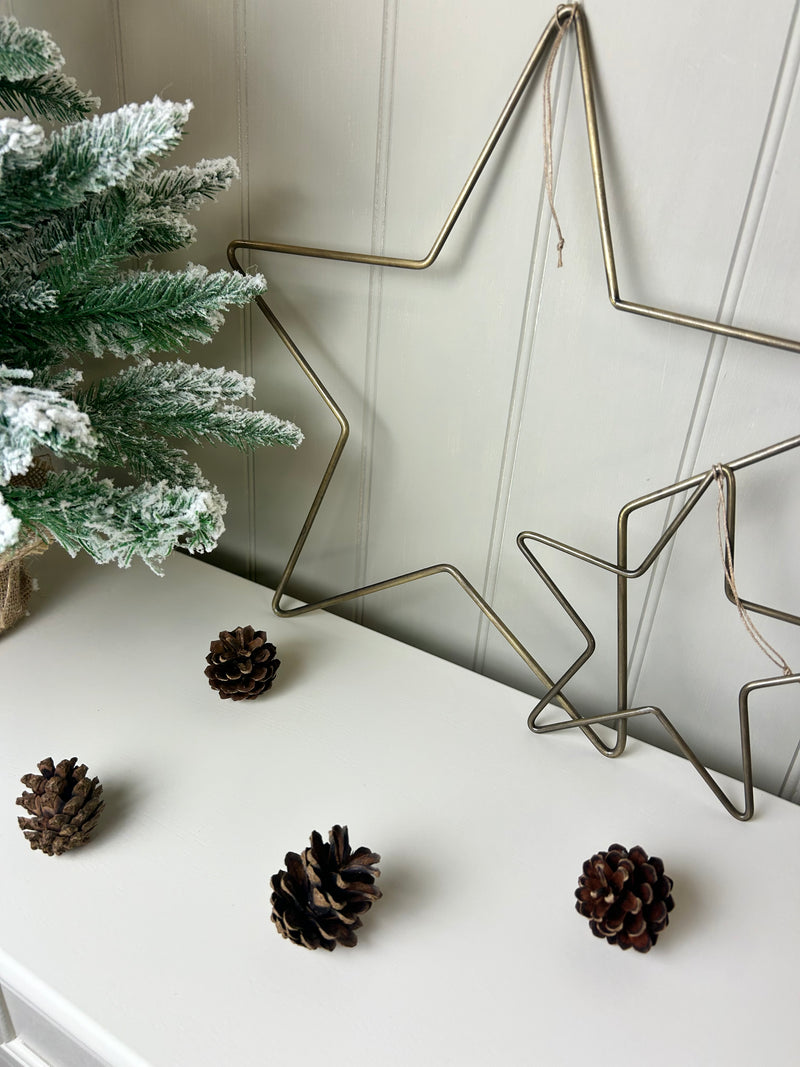 Brass bronze gold metal star 3 sizes